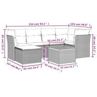 conjunto de sofas de exterior con cojines combinacion de 7 piezas