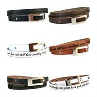 hebilla de pulsera de cuero con grabado incluido