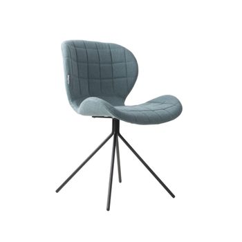 Silla  de diseño en tela azul