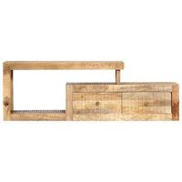 mueble de tv  muebles de salon de madera maciza de mango 120x30x40 cm cfw47209