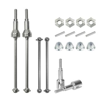Kit de árbol de transmisión delantero y trasero compatible con las piezas del coche teledirigido HBX 901A 903A 905A