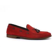 cafe noir mocasines cafenoir mocassino nabuk traforato pelle rosso re6210 para hombre