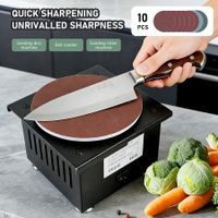 afilador de cuchillos electrico tungfull maquina de afilado de discos de escritorio con 10 discos de lijado pulidor rapido de cuchillas de cocina