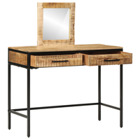 mesa de tocador  mesa de maquillaje marron 100 x 40 x 120 cm madera maciza de mango