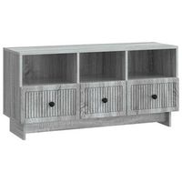 mueble de tv con cajon gris sonoma 102 x 345 x 50 cm vidaxl