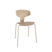silla moderna en polipropileno beige