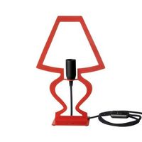 lampara de mesa silhouette o22x33 cm hierro perforado rojo diseno decorativo moderno made in italy conexion e14 elegante complemento de decoracion