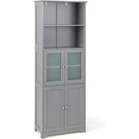 armario alto de bano con 2 puertas y 1 cajon armario independiente costway 60 x 30 x 163 cm
