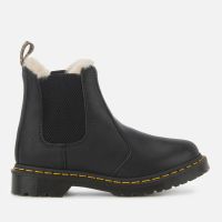 dr martens womens 2976 leonore faux fur lined chelsea boots - black - uk 5 - black