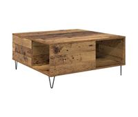 mesa de cafe - mesa de centro - mesa baja madera envejecida 80 x 80 x 365 cm