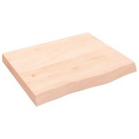 encimera de bano  mueble de bano madera maciza sin tratar 60x50x2-6 cm