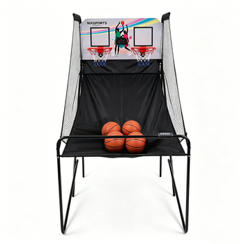 Canasta Doble Arcade Infantil Plegable Con Marcador Electrónico
