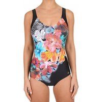 modern flower moulded cups control swimsuit