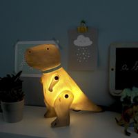 wood effect t-rex lamp