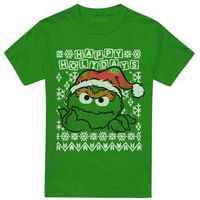 sesame street camiseta ugly christmas para hombre