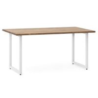 mesa oficina icub strong eco 140x80x75cm blanco en madera maciza de pino acabado vintage estilo industrial box furniture