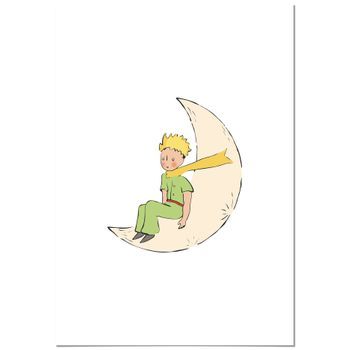 Cuadro De Aluminio El Principito Media Luna 70x100cm