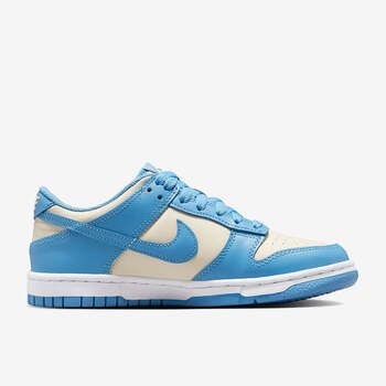 Nike Zapatillas Dunk Low Light Silver Sail Light Photo Blue (GS) para mujer