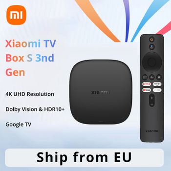 Versión Global Xiaomi TV Box S 3.ª Generación Reproductor Multimedia Inteligente 4K Ultra HD Bluetooth 5.2 Wifi6 32GB ROM Google TV Asistente de Google