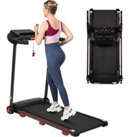 cinta de correr plegable - entrenamiento fitness en casa - metal - negro 125x62x106cm