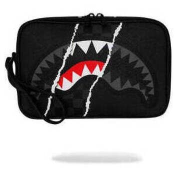 Sprayground Bolso Center Rip Revealing Gray Check Toiletry Brick para hombre