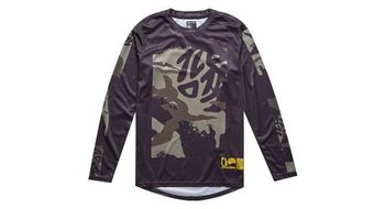 Camiseta de manga larga juvenil troy lee designs flowline negra