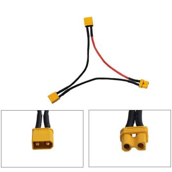 Cable adaptador de conector de paquete de batería de la serie Amass XT30 1 hembra a 2 machos cable de 10CM 18AWG para ba