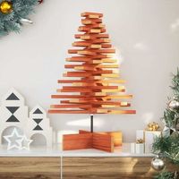 arbol de navidad  decoraciones de navidad de adorno madera maciza pino marron cera 80 cm cfw408821
