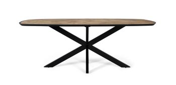 Mesa de comedor en madera de mango con esquinas redondeadas 220 cm