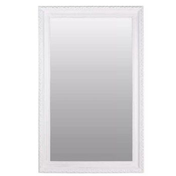 Espejo grande rectangular marco madera blanco decapado