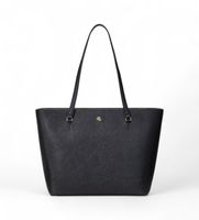 lauren ralph lauren para mujer 431924351001 bolso tote de piel medium karly negro osfa casual