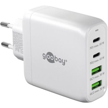 Cargador Rápido Multipuerto USB-C Goobay 64818 68W GaN 4 Puertos