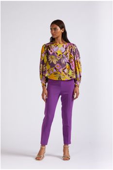 blusa de tejido ligero estampado multicolor ethnic