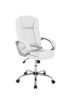 Silla de oficina ergonómica con respaldo alto color blanco