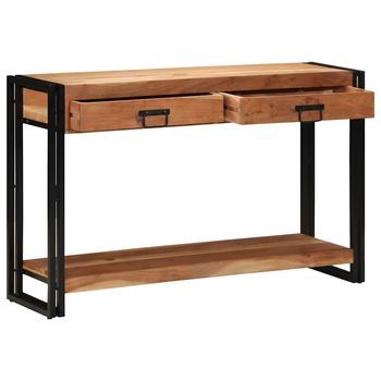 Mesa Consola Marrón 120 X 33 X 75 Cm Madera De Acacia Sólida Vidaxl