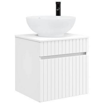 Vanidad De Lavabo Montada En La Pared Blanco Vidaxl