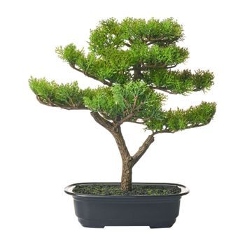 Planta Artificial En Maceta Pino Bonsái Interior Decoración De Plástico 37 Cm Pine