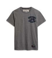 superdry para hombre m1012041a camiseta de manga corta con detalle en el pecho vintage athletic gris xxl casual algodon