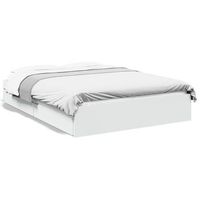 cama matrimonial  cama para adultos  cama con cajones madera de ingenieria blanco 120x190 cm cfw34255