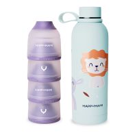 pack termo y dosificador de leche en polvo happymami menta suave violeta seda