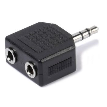 Vivanco Adaptador de Audio Minijack Macho 3.5mm a 2x Minijack Hembra 3.5mm Negro