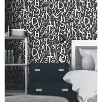 papel pintado vinilico lavable con letras estilo lettering con textura en relieve - freehand letters 676312 de gaulan - rollo de 10 m x 106 m