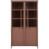 vitrina de 2 puertas de metal h170cm - terracota