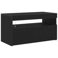 gabinete de tv negro 75 x 35 x 40 cm madera contrachapada