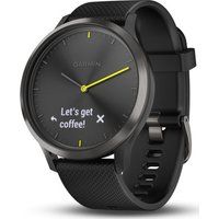 garmin vivomove hr sport hybrid smartwatch - black large black