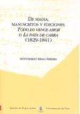 de magia manuscritos y ediciones todo lo vence amor o la pata d e cab