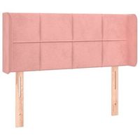 cabecero cama mueble de dormitorio con led de terciopelo 83 x 16 x 7888 cm rosa m020001980