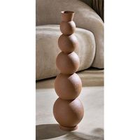 jarron esferas metal terracota 75 cms 20dx75 cms