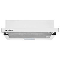 orbegozo tl 07160 bl campana extractora telescopica 60 cm blanco r clase energetica b motor 65w extraccion 3321 mh 2 niveles de potencia luz led 2w y 2 filtros de aluminio desmontables