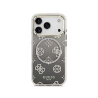guess funda para iphone 17 pro r carcasa pctpu con magsafe peonia negra con brillos diseno elegante y ajuste preciso